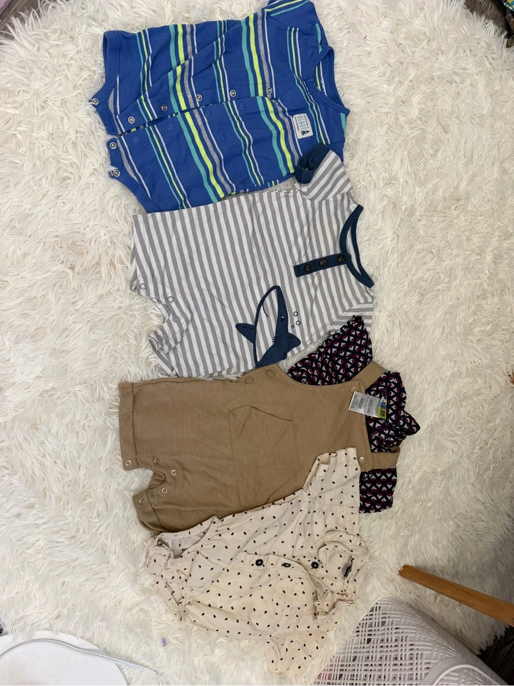 Mixed Baby Onesies and Rompers Bundle - Multicolor